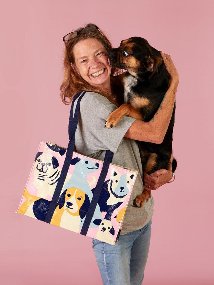 Blue Q Happy Dogs Shoulder Tote