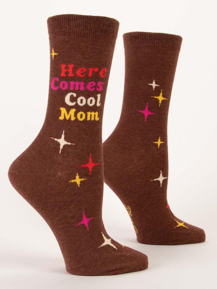 Blue Q Here Comes Cool Mom W-Crew Socks