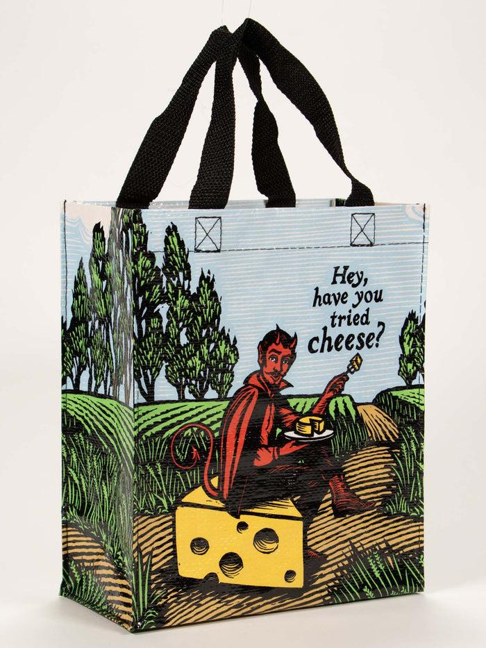 blue q Hey Have You Tried Cheese? Handy Tote
