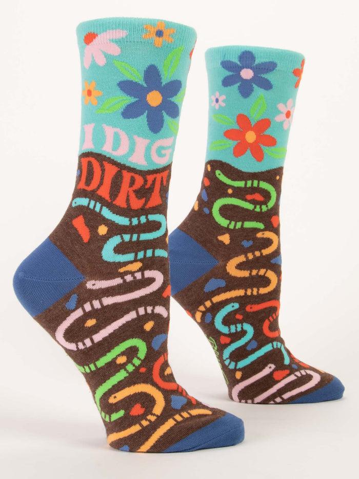 Blue Q I Dig Dirt W-Crew Socks