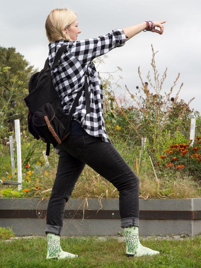 Blue Q I Fucking Love It Out Here W-Crew Socks