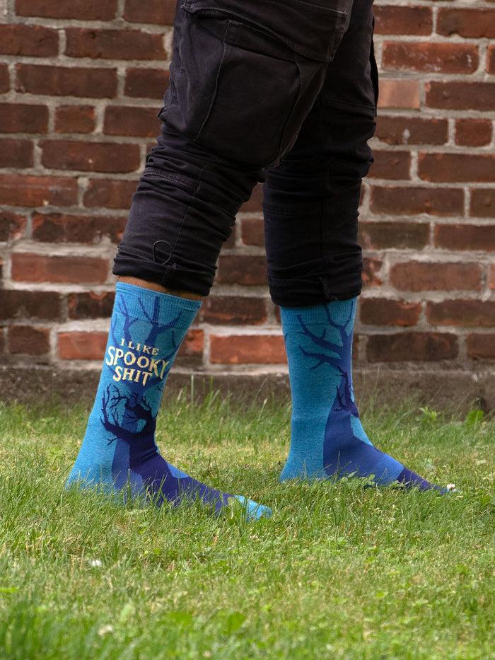 Blue Q I Like Spooky Shit M-Crew Socks