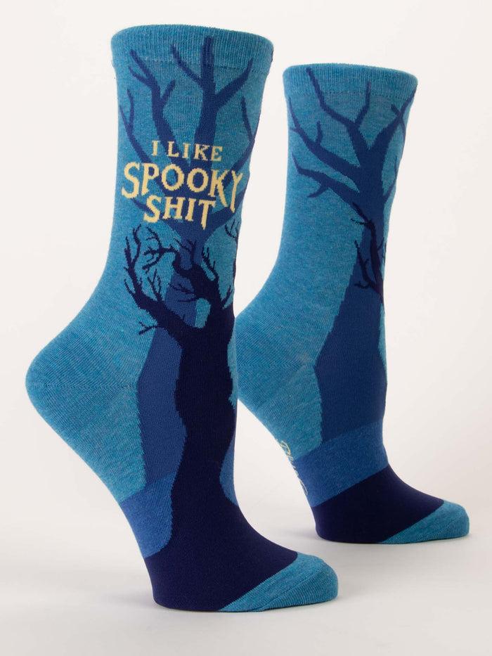 blue q I Like Spooky Shit W-Crew Socks