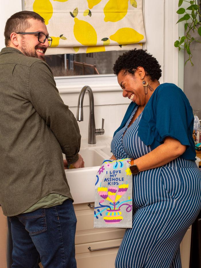 Blue Q I Love My Asshole Kids Dish Towel