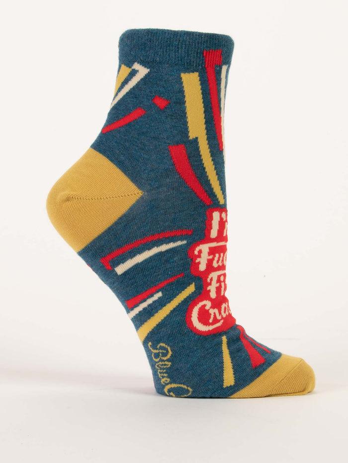 Blue Q I'm A Fuckin' Firecracker W-Ankle Socks