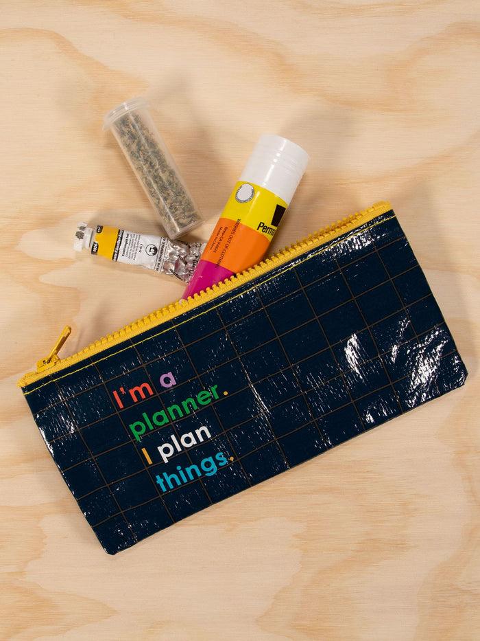 Blue Q I'm A Planner. I Plan Things. Pencil Case