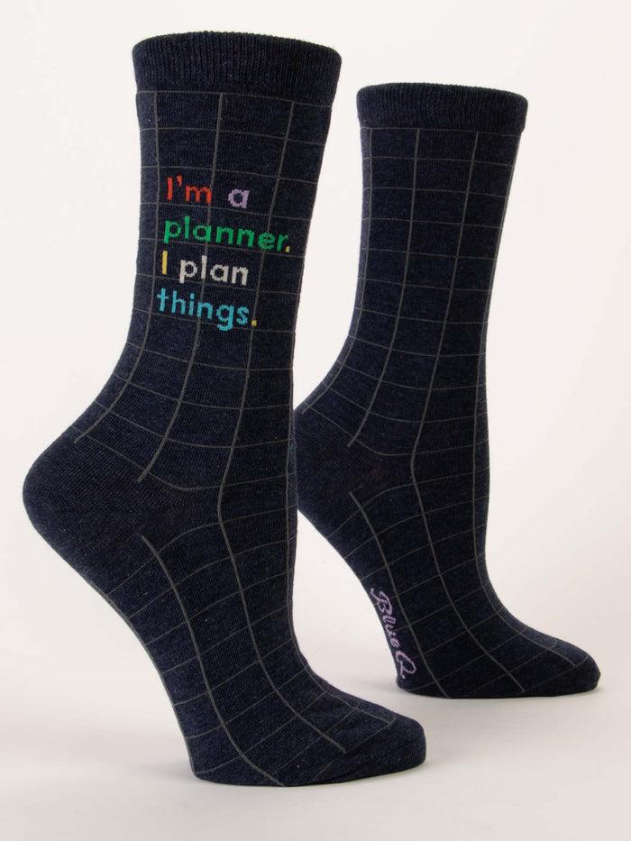Blue Q I'm A Planner. I Plan Things. W-Crew Socks