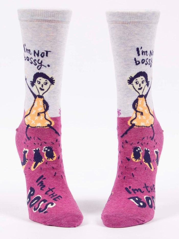 Blue Q I'm Not Bossy. I'm The Boss W-Crew Socks