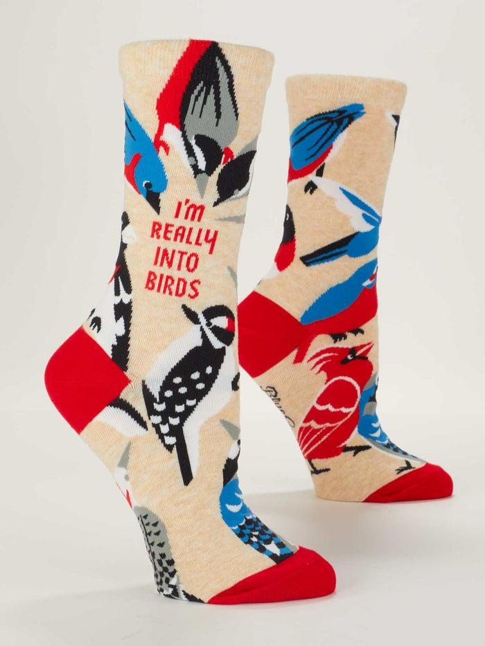 Blue Q I'm Really Into Birds W-Crew Socks