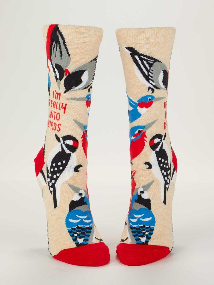 Blue Q I'm Really Into Birds W-Crew Socks