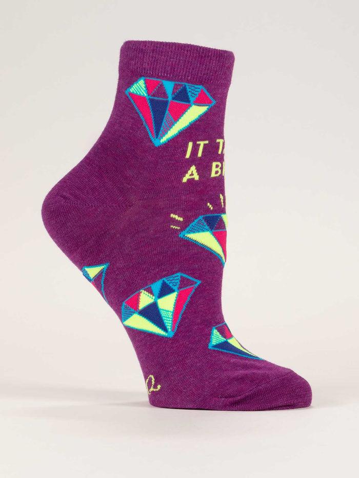 Blue Q It Takes A Bitch W-Ankle Socks