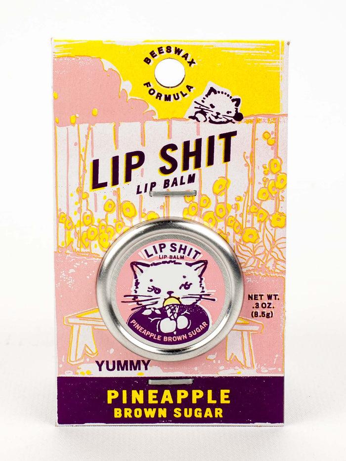 blue q Lip Shit Lip Balm-Pineapple Brown Sugar