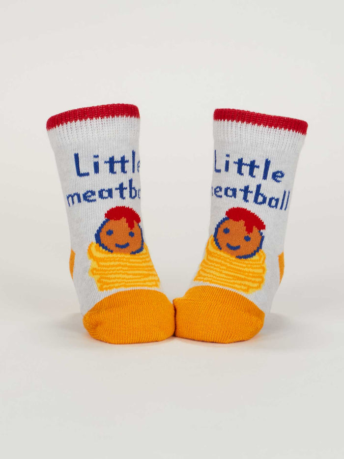Blue Q Little Meatball/ I Get Heavy Baby Socks