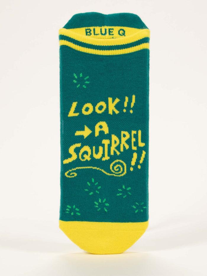 Blue Q Look A Squirrel Sneaker Socks