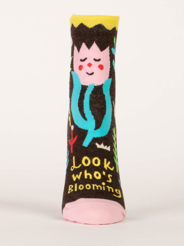 Blue Q Look Who's Blooming W-Ankle Socks