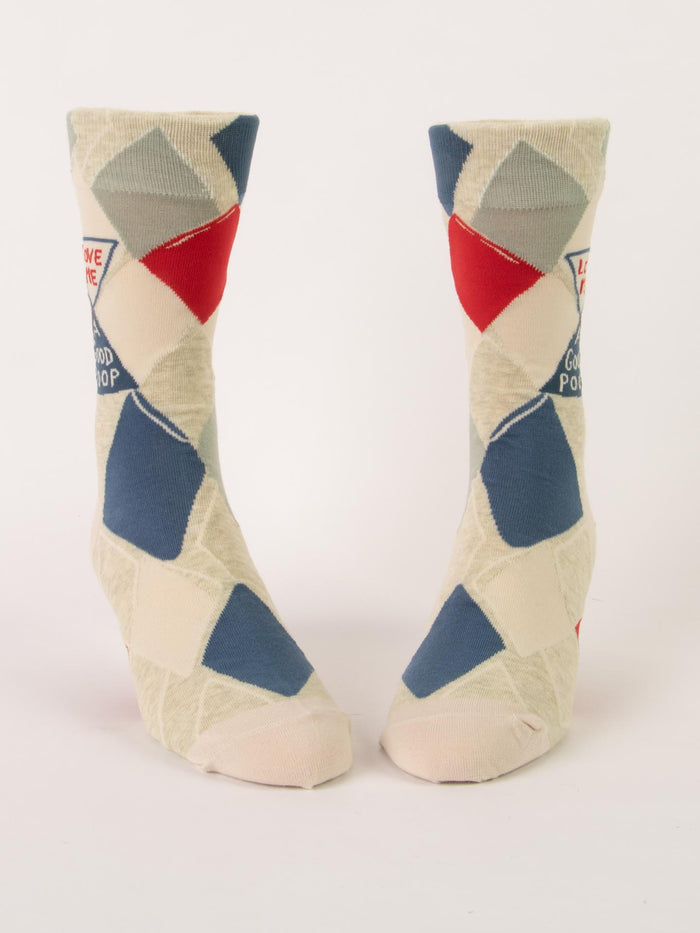 Blue Q Love Me A Good Poop M-Crew Socks