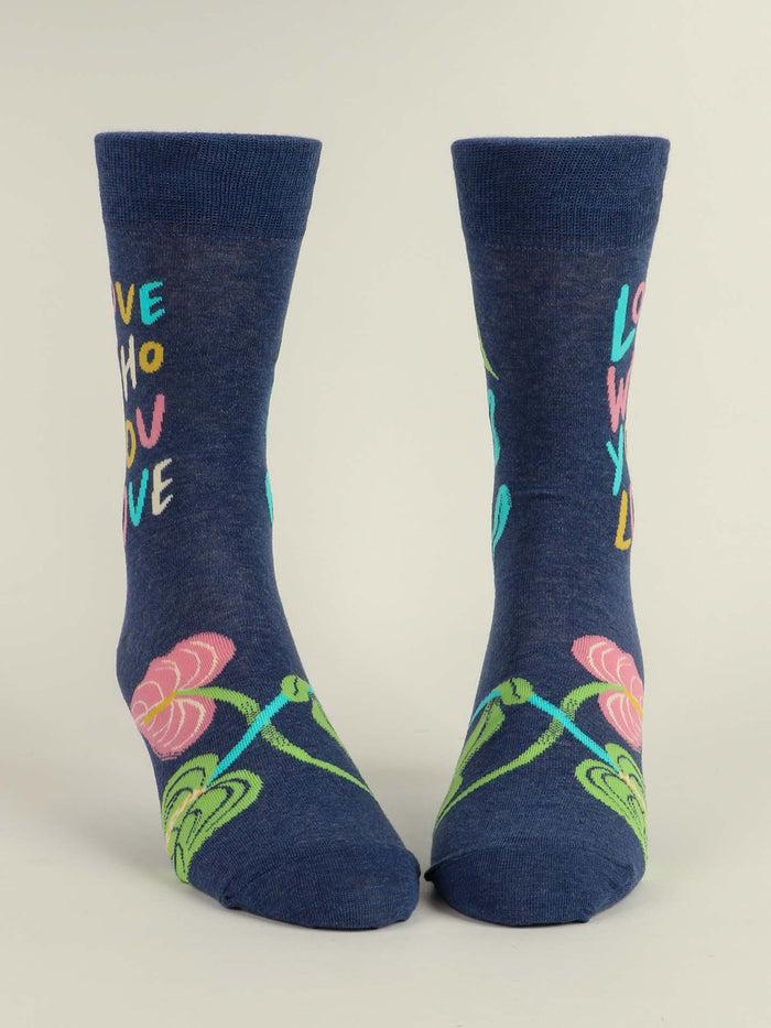 Blue Q Love Who You Love M-Crew Socks