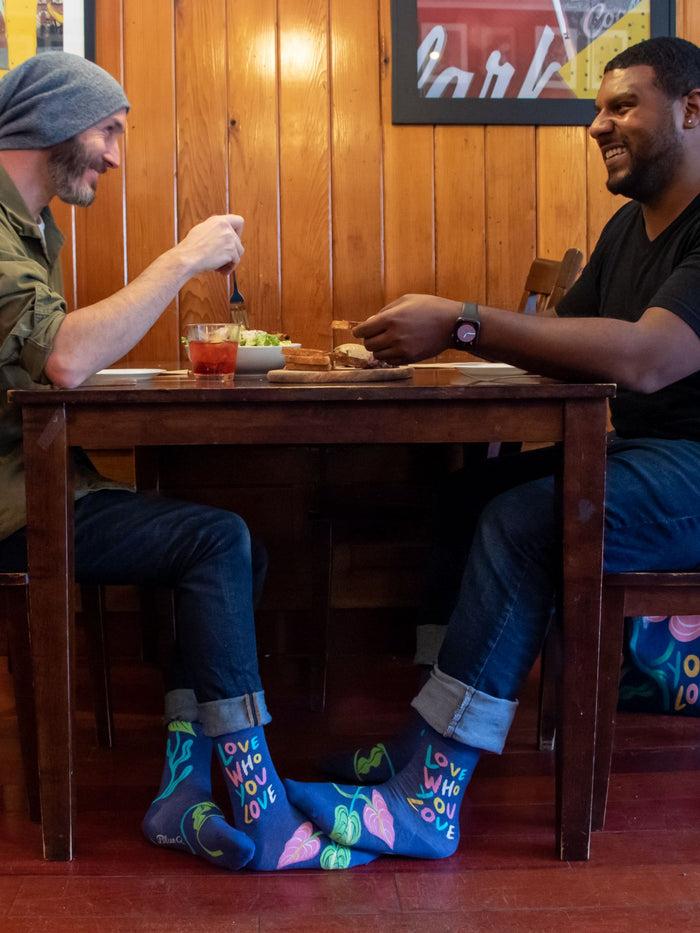 Blue Q Love Who You Love M-Crew Socks