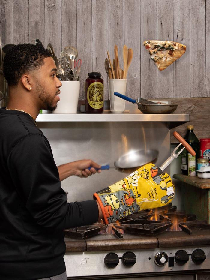 Blue Q Man With A Pan Oven Mitt