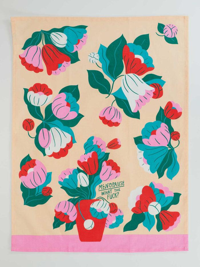 Blue Q Menopause. What The Fuck? Dish Towel