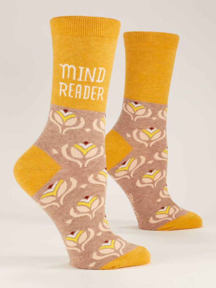 Blue Q Mind Reader W-Crew Socks