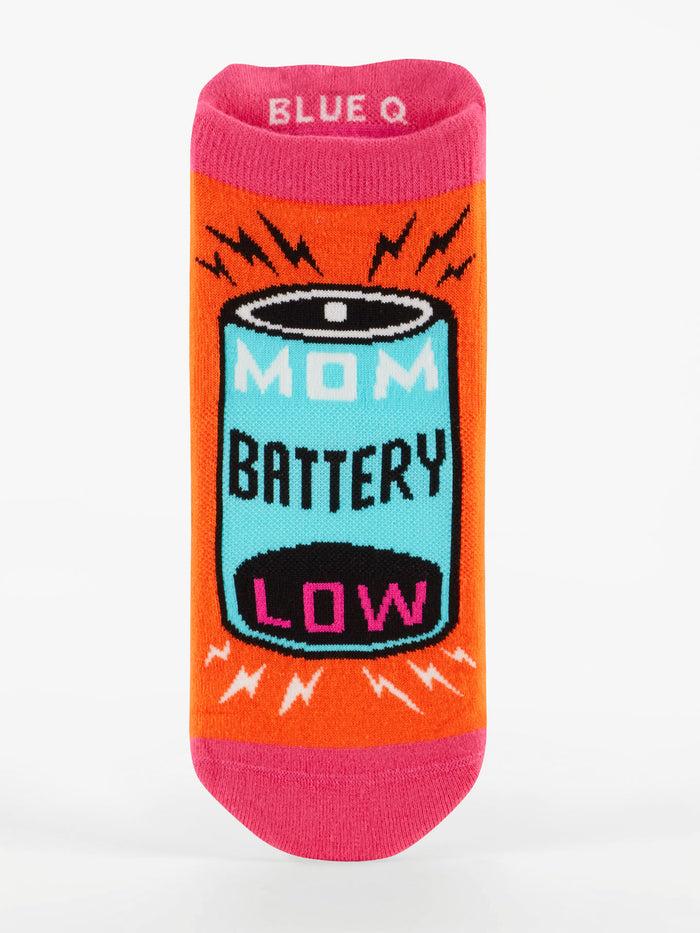 Blue Q Mom Battery Low Sneaker Socks