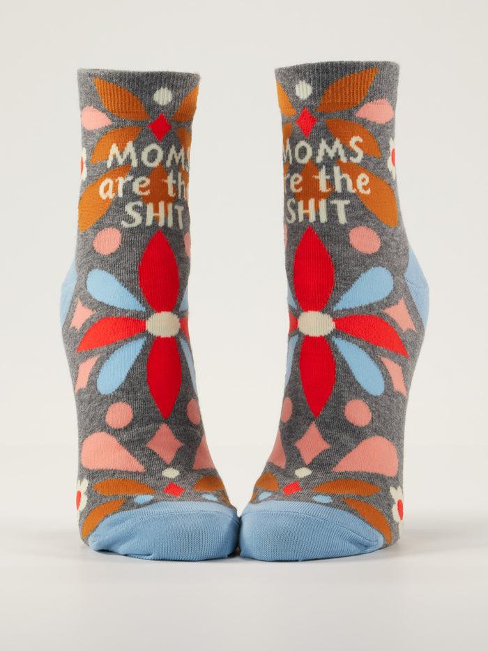blue q Moms Are The Shit W-Ankle Socks