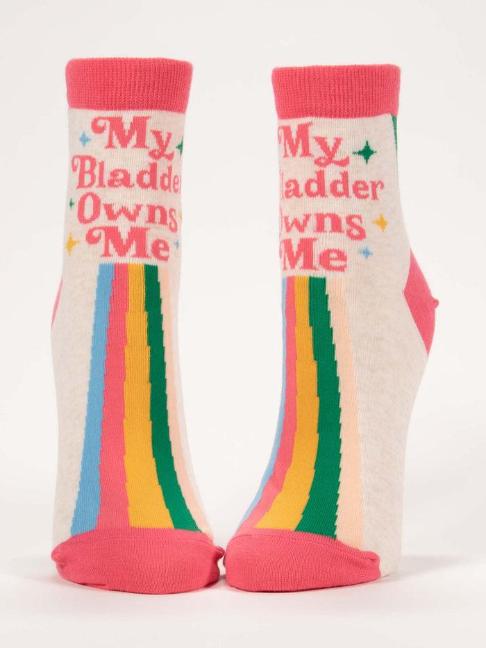 blue q My Bladder Owns Me W-Ankle Socks