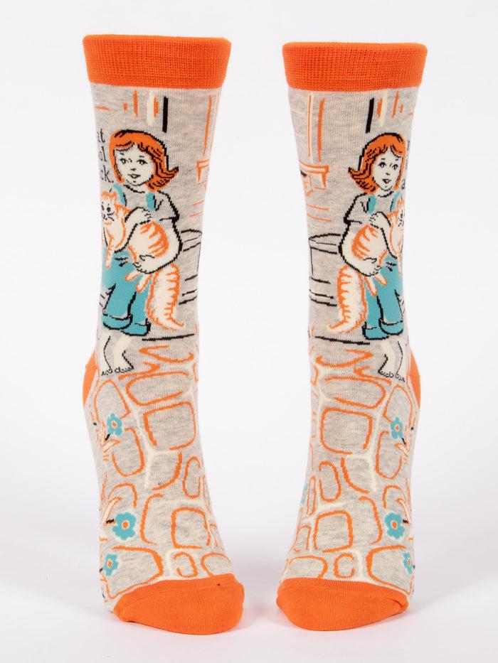 Blue Q My Cat Is Cool As Fuck W-Crew Socks