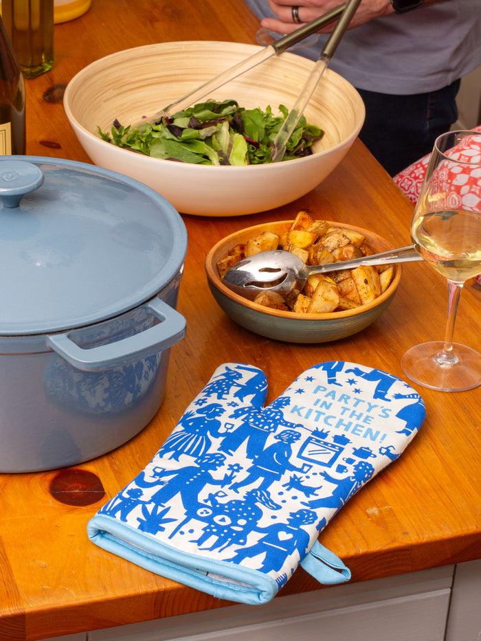 Blue Q Party's In The Kitchen Oven Mitt