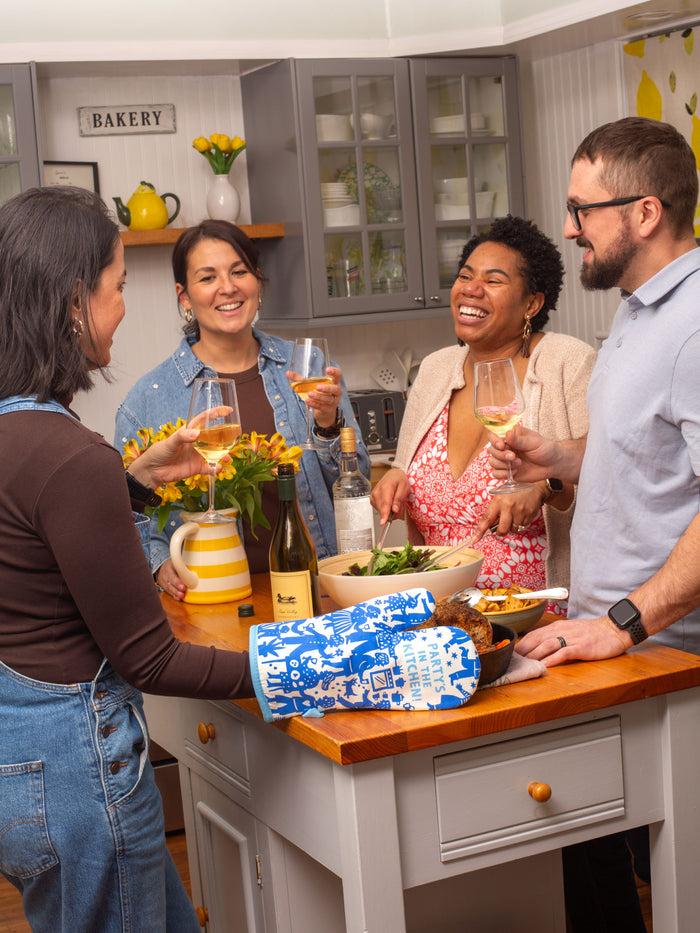 Blue Q Party's In The Kitchen Oven Mitt