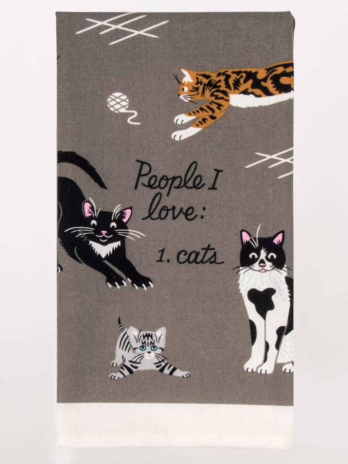 Blue Q People I Love: Cats Dish Towel