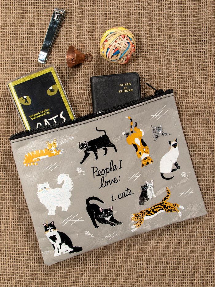 Blue Q People I Love: Cats Zipper Pouch