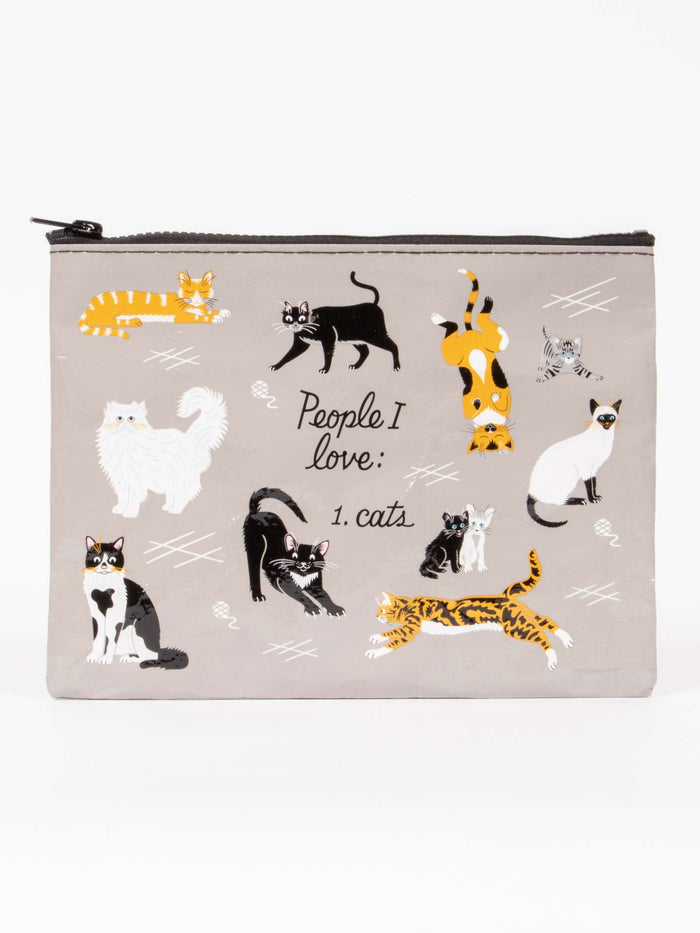 blue q People I Love: Cats Zipper Pouch