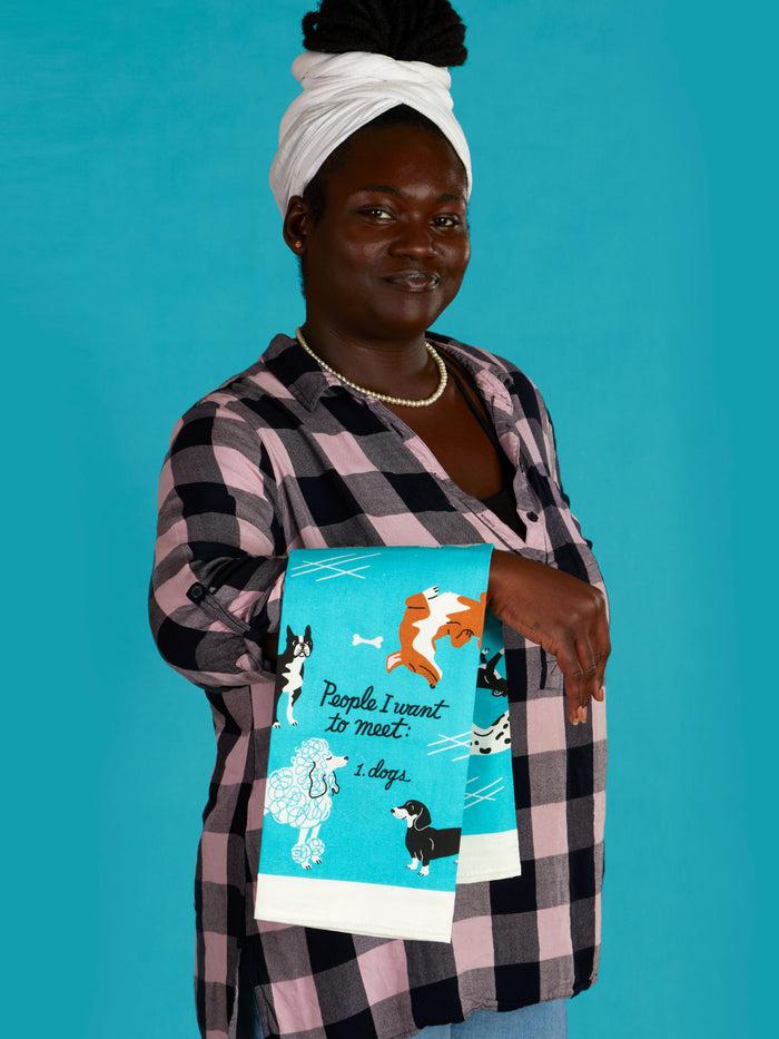 Blue Q People I Want To Meet: Dogs Dish Towel