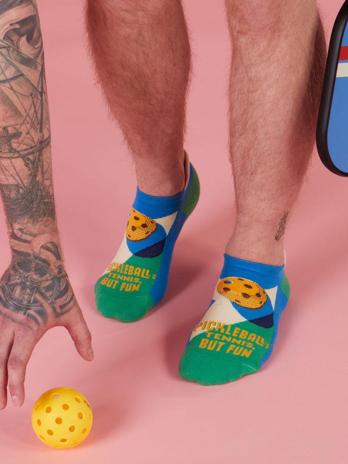 Blue Q Pickleball: Tennis But Fun Sneaker Socks