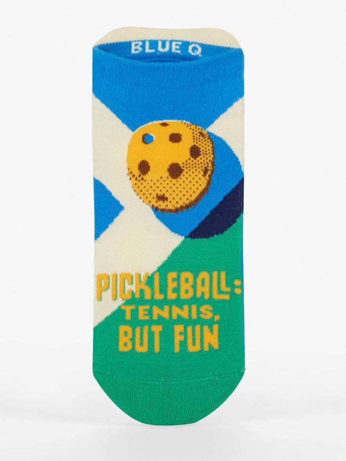 blue q Pickleball: Tennis But Fun Sneaker Socks