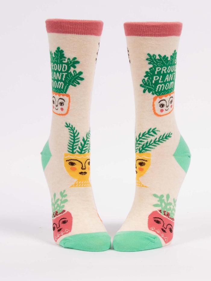 Blue Q Proud Plant Mom W-Crew Socks