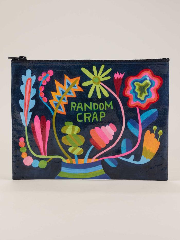 blue q Random Crap Floral Zipper Pouch