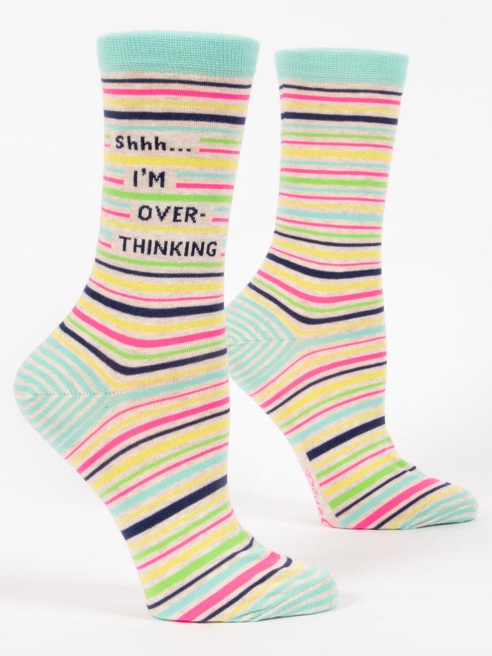Blue Q Shhh I'm Overthinking W-Crew Socks