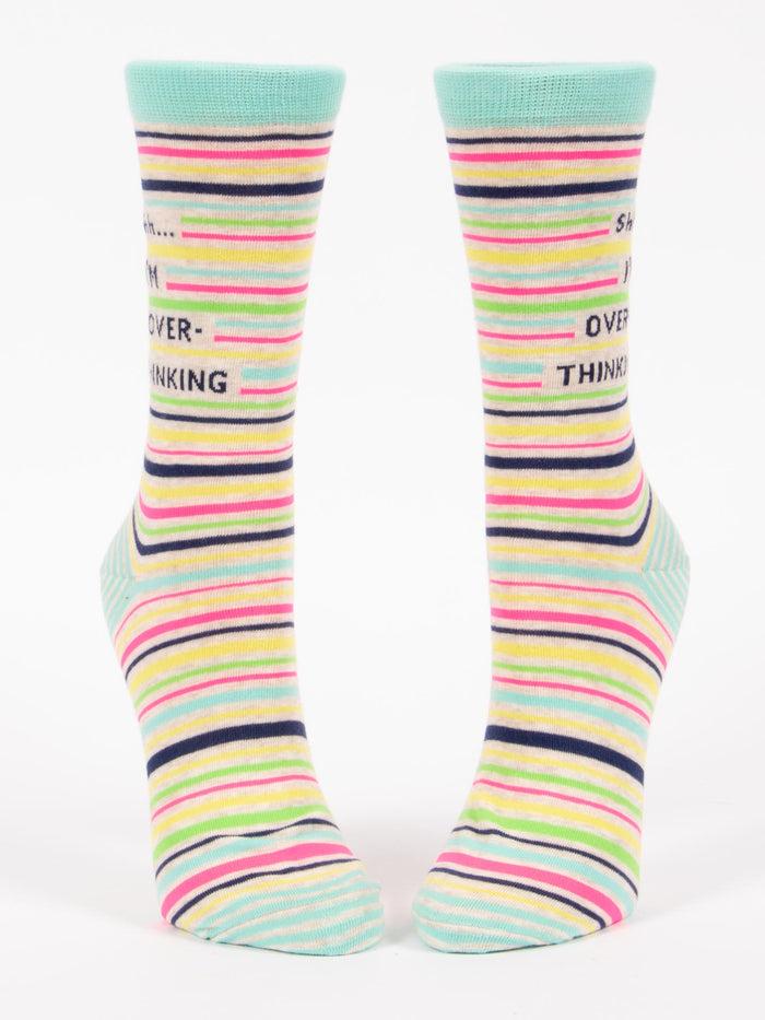Blue Q Shhh I'm Overthinking W-Crew Socks