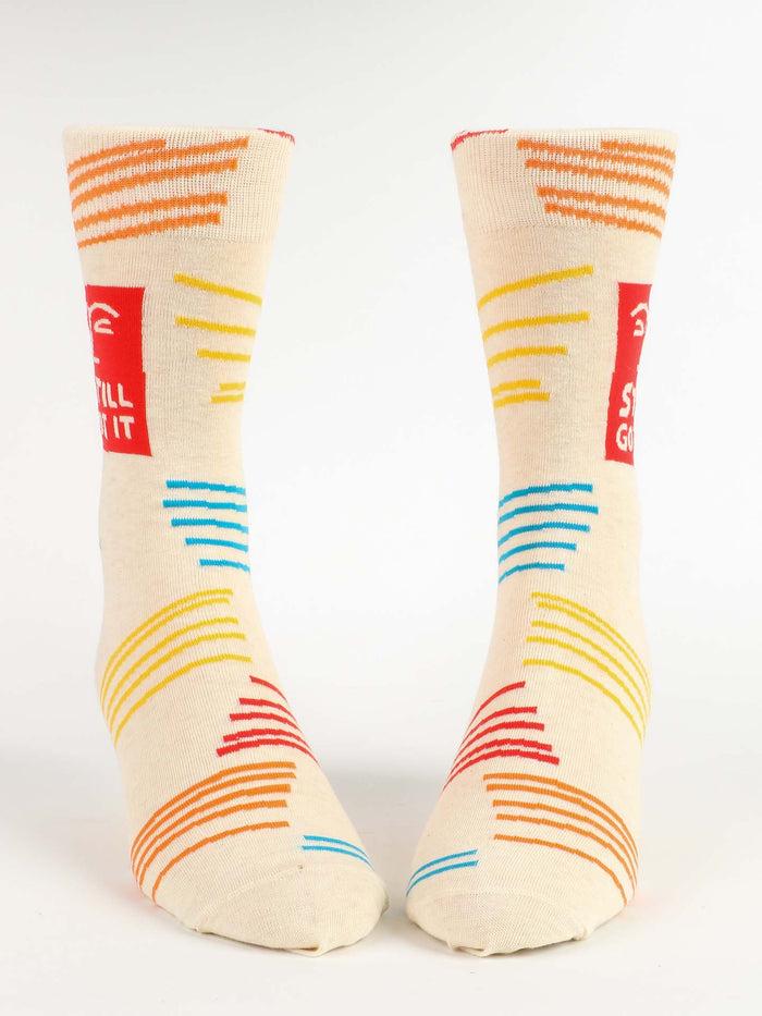 Blue Q Still Got It M-Crew Socks