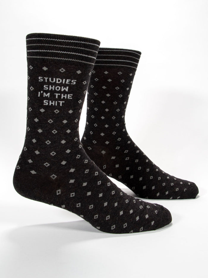 blue q Studies Show I'm The Shit M-Crew Socks