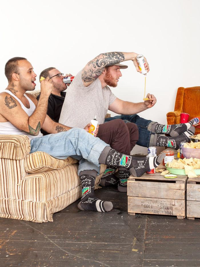 Blue Q Sunday M-Crew Socks