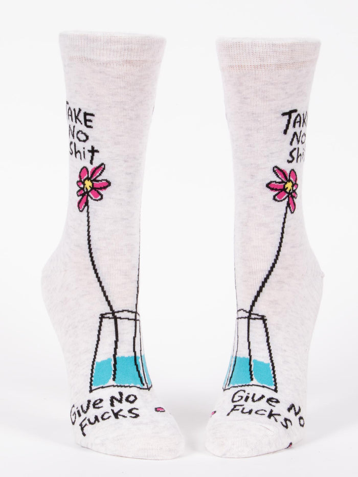 Blue Q Take No Shit Give No Fucks W-Crew Socks