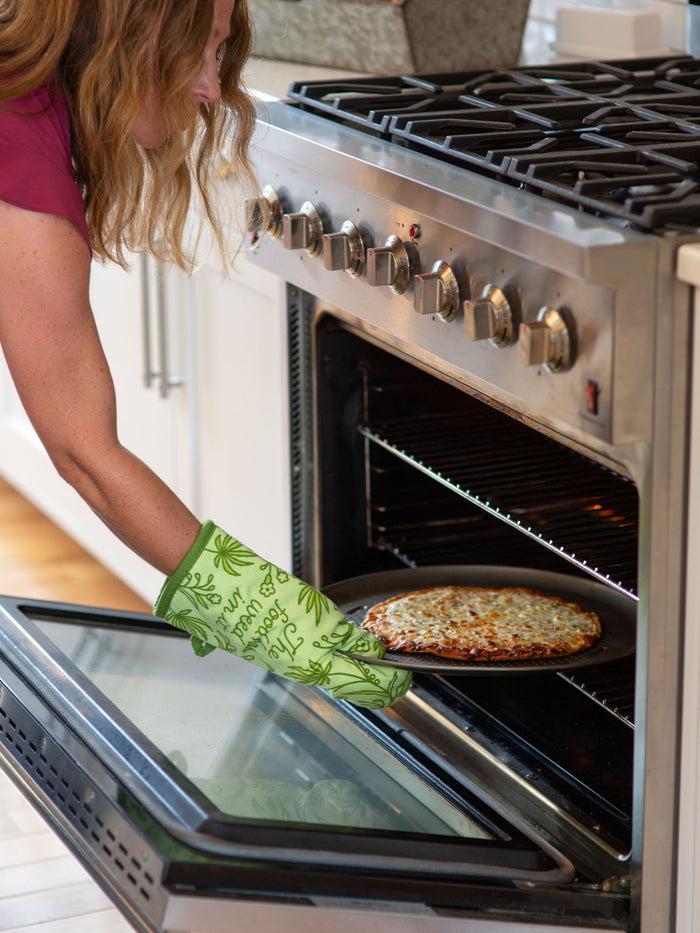 Blue Q The Food Has Weed In It Oven Mitt