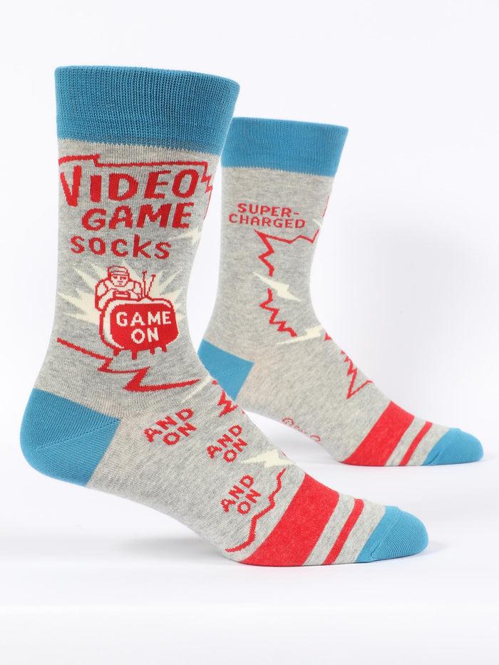 blue q Video Game M-Crew Socks