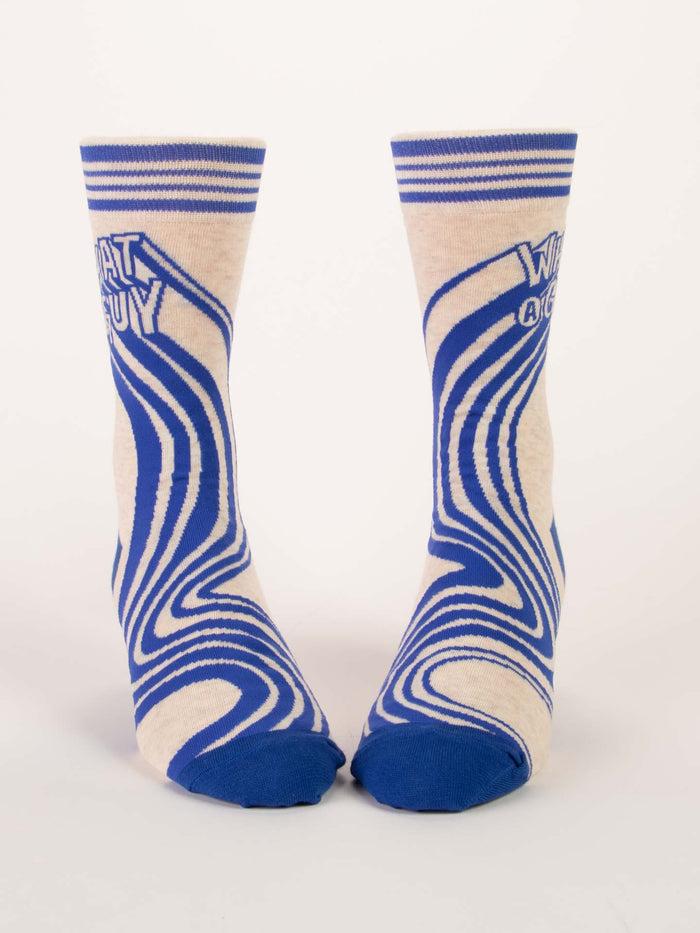Blue Q What A Guy M-Crew Socks