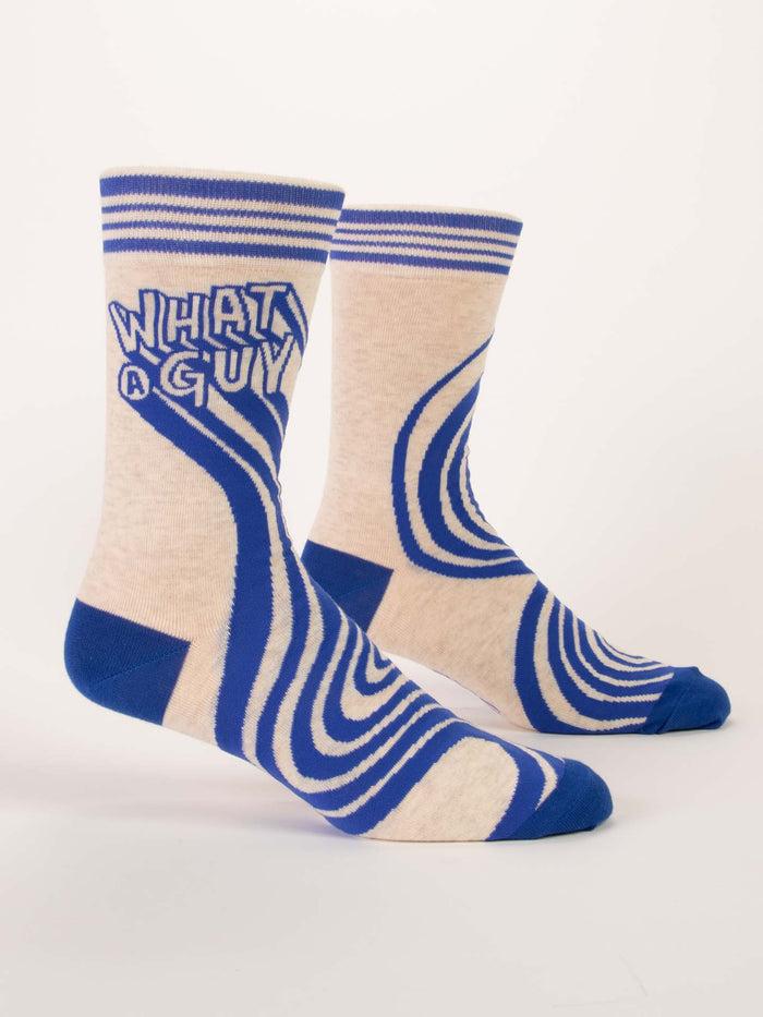 Blue Q What A Guy M-Crew Socks