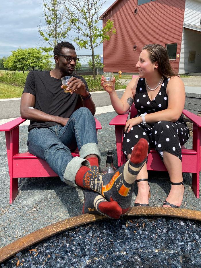 Blue Q Whiskey M-Crew Socks